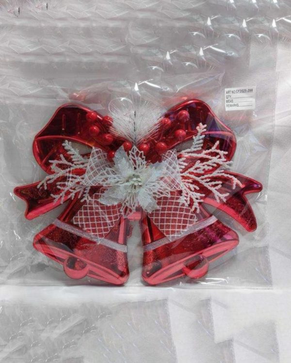 RED CHRISTMAS BOW PENDANT