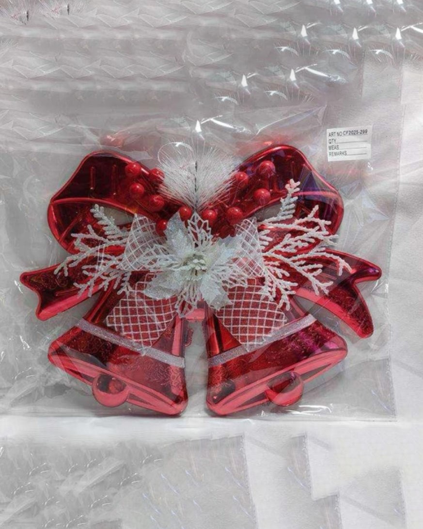 RED CHRISTMAS BOW PENDANT