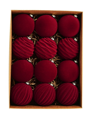 FLOCKED CHRISTMAS BALL