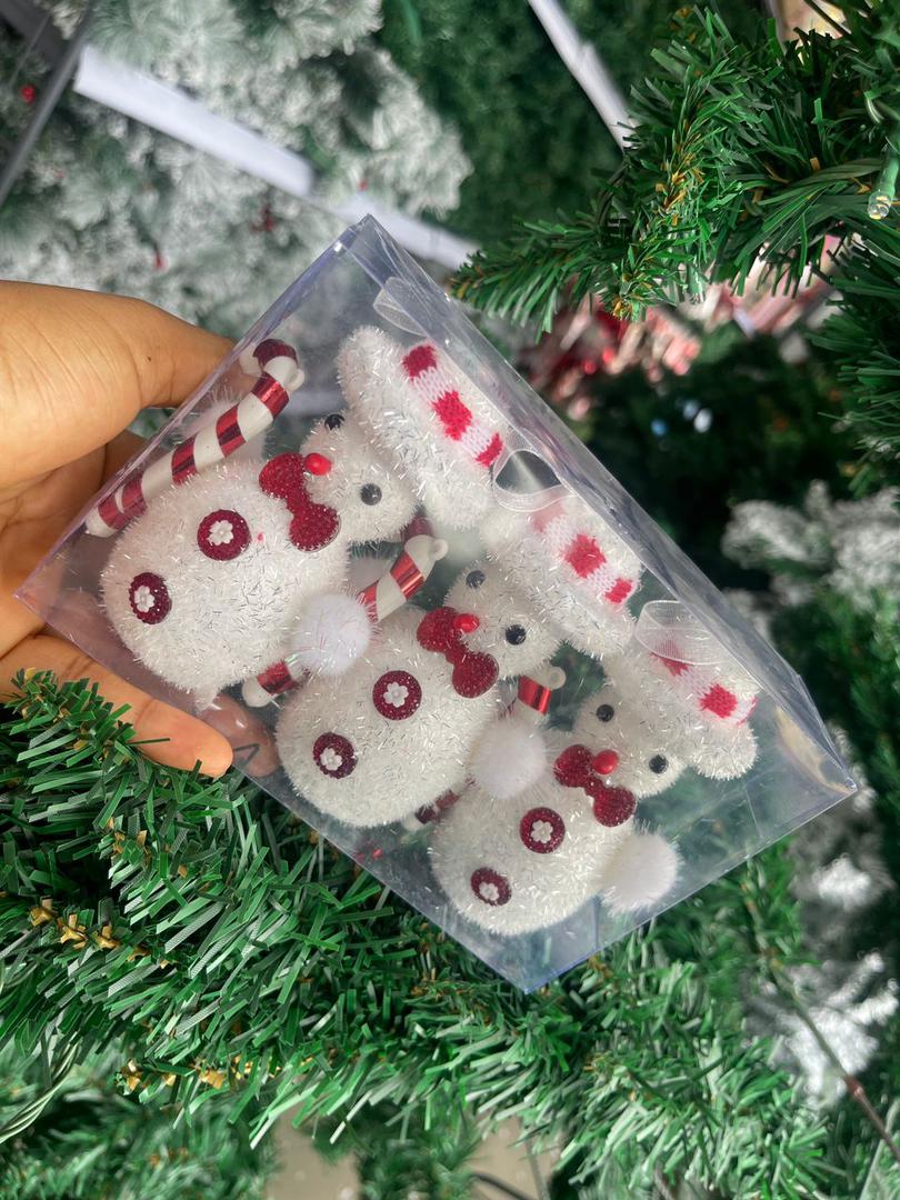 White Snow Man Ornament